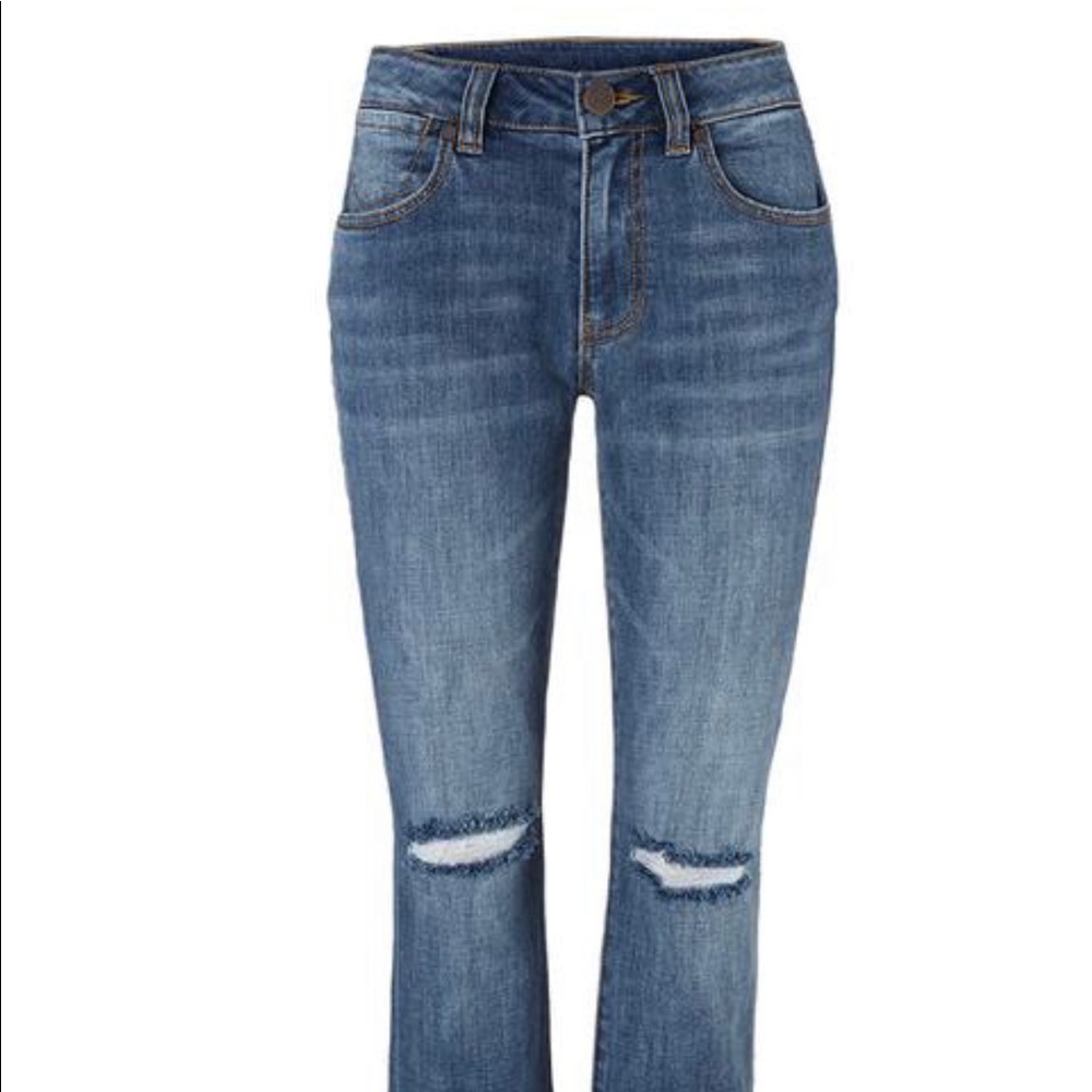Cropped High Straight Jeans